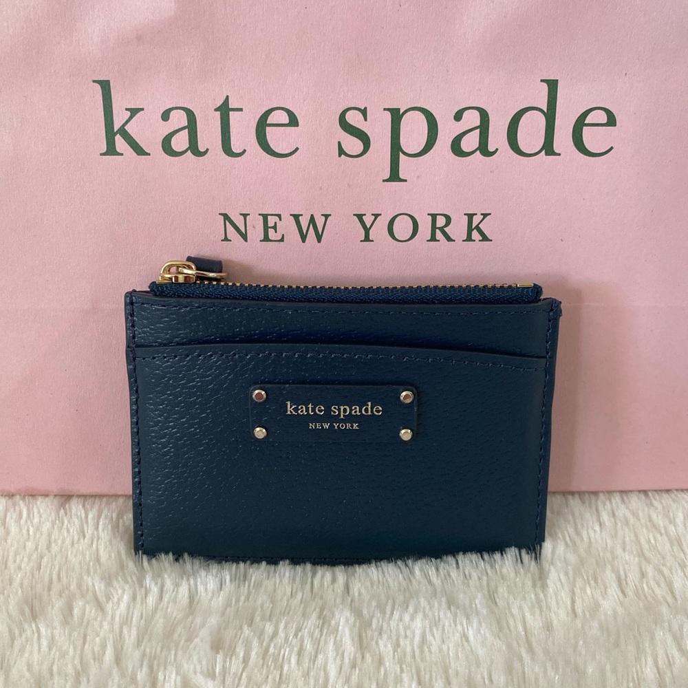NWT Kate Spade Credit Card Wallet- Navy Blue